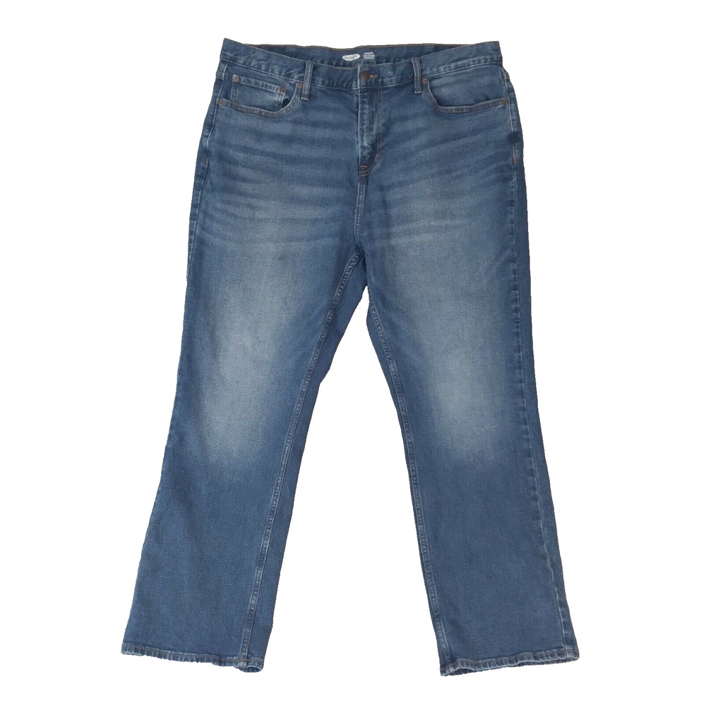 Old Navy jeans mens 40 x‎ 30 blue flex stretch denim pants straight fit retro